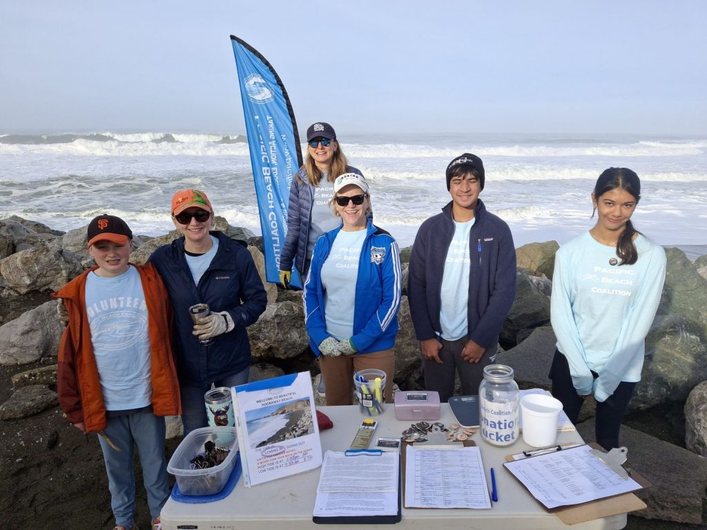 Pacific Beach Coalition site captains and teen site captains get ready for their first 2025 cleanup event