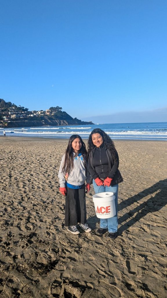 Two volunteers at PBC's 28th Annual Beach Planting and Cleanup